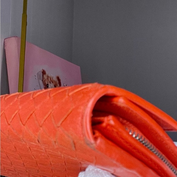 Bottega Veneta Orange Intrecciato Nappa Leather Flap Waller - Picture 6 of 15